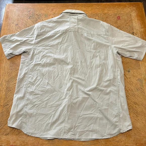 REI Co-op Light Blue Short Sleeve Button Down Pockets Hiking Fishing Casual XL - Picture 2 of 5